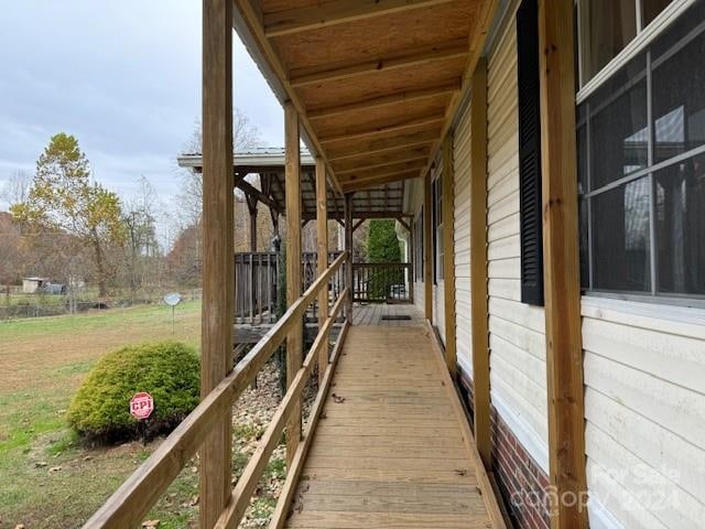 view of wooden terrace