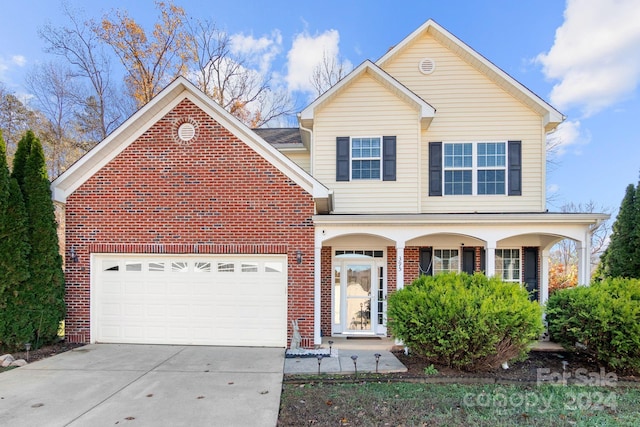 front of property featuring a garage