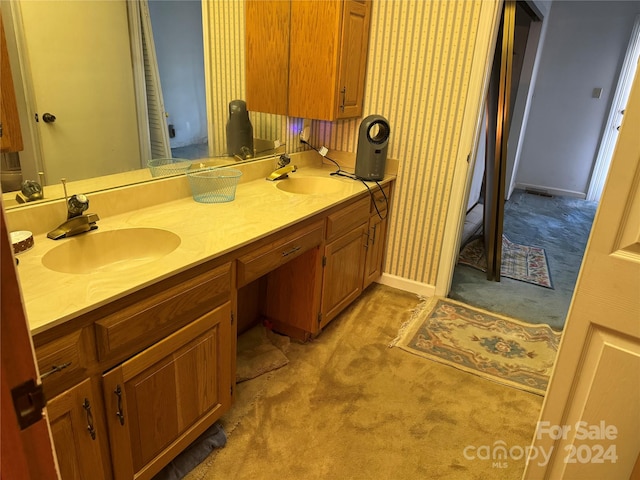 bathroom with vanity