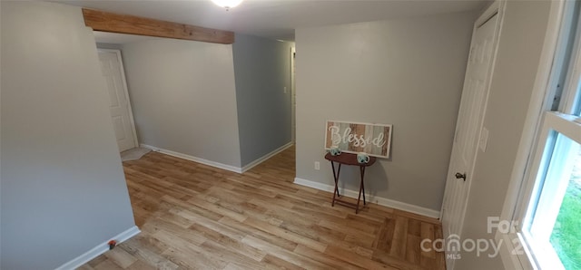 interior space featuring light wood-type flooring