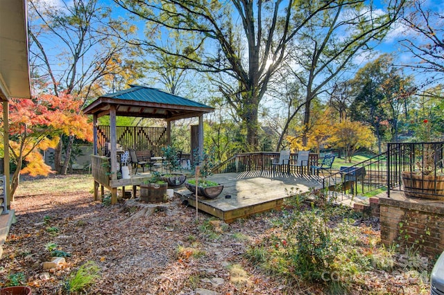 view of yard featuring a gazebo