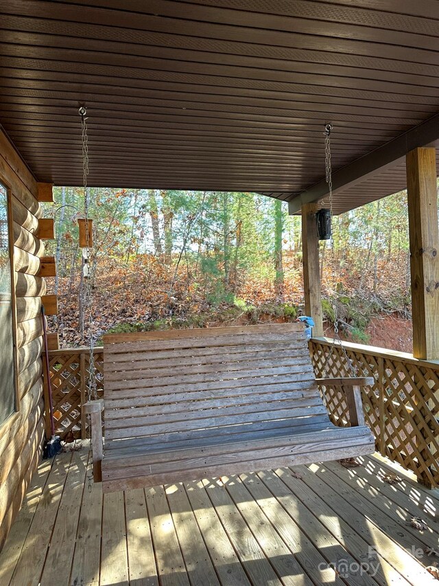 view of wooden terrace
