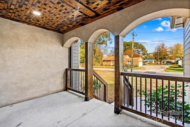 view of patio featuring covered porch