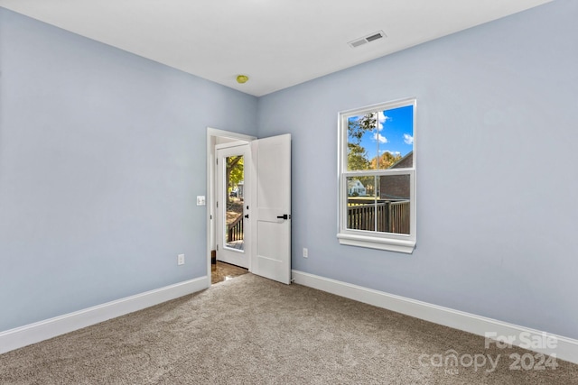 view of carpeted empty room