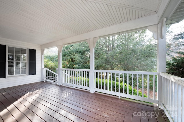 view of wooden deck