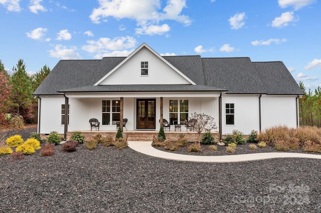 view of front of home with covered porch