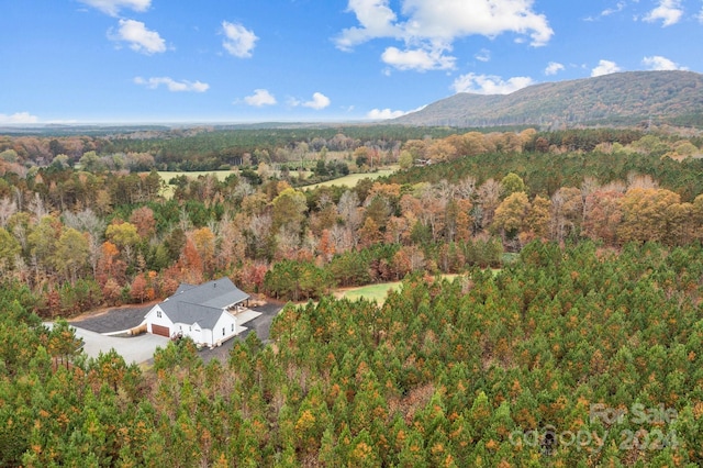 bird's eye view featuring a mountain view