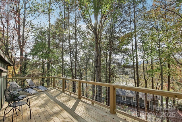 view of wooden terrace