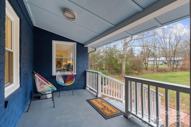 balcony with covered porch