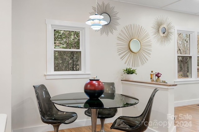 dining room featuring hardwood / wood-style flooring