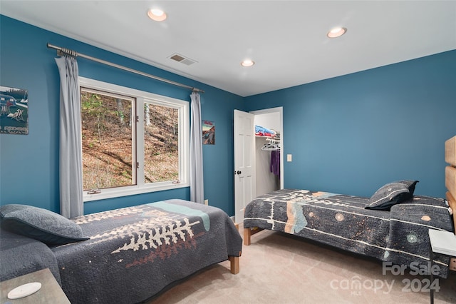 bedroom featuring carpet flooring