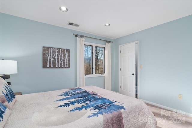 bedroom with carpet floors