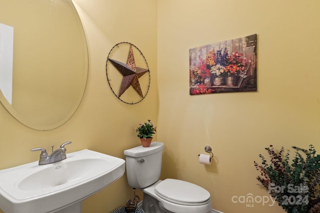 bathroom with sink and toilet