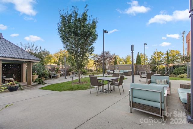 view of patio / terrace with an outdoor hangout area