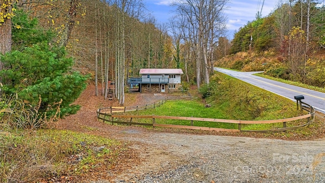 exterior space with a wooden deck