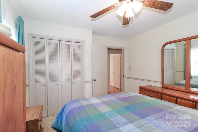 bedroom with ceiling fan