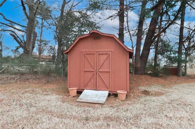 view of outdoor structure