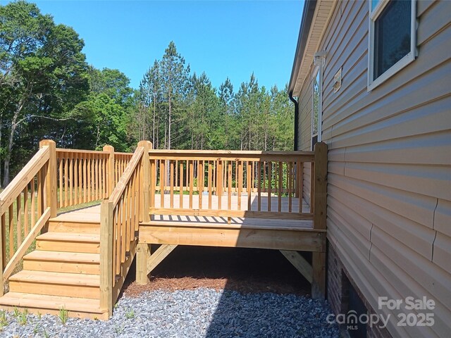 1245 Cleveland Ave, Grover, NC 28073 - deck with a forest view