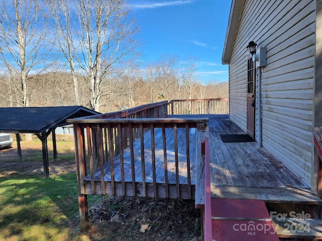 view of wooden deck