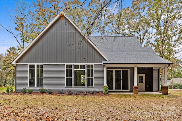 rear view of property with a patio area