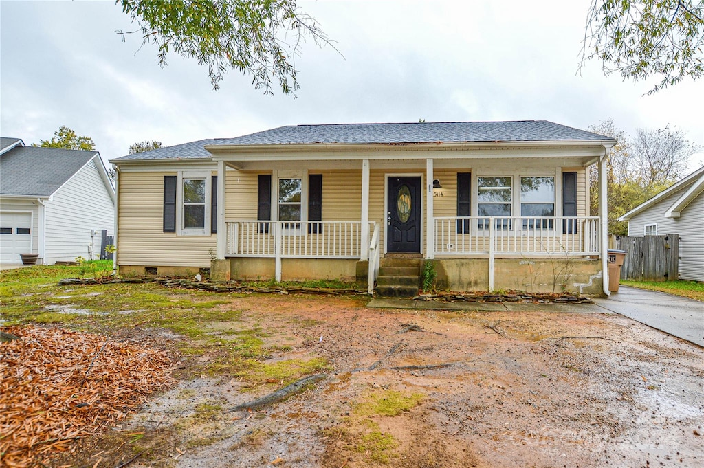 bungalow with a porch