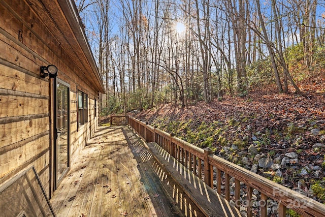 view of wooden deck