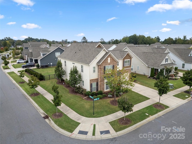 view of front of home with a front yard