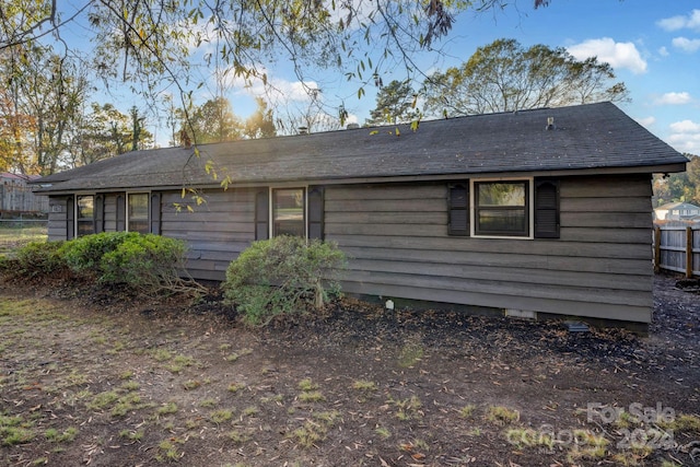 view of back of property