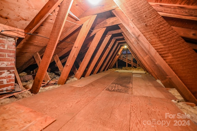 view of attic