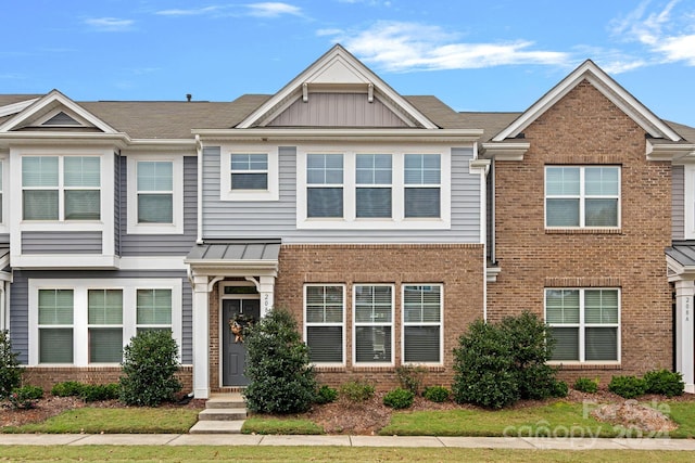 208 Waterlynn Ridge Rd Unit B, Mooresville, NC 28117 - view of property featuring brick siding and board and batten siding