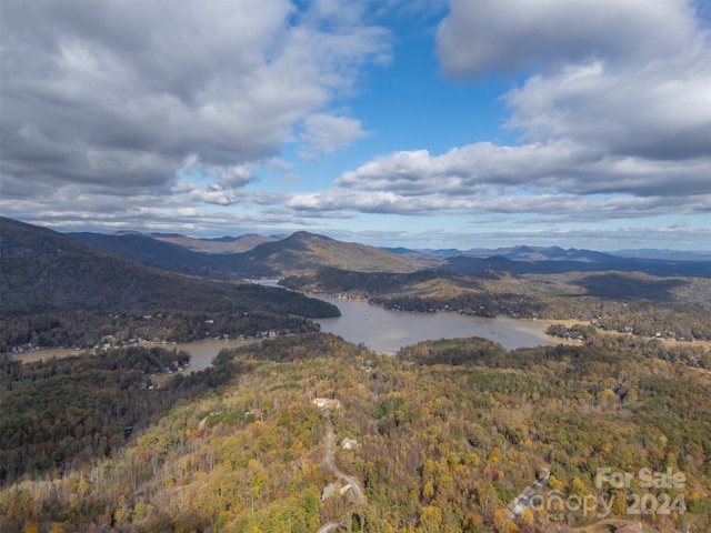 mountain view featuring a water view