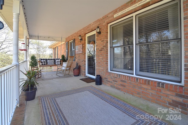 view of patio with covered porch