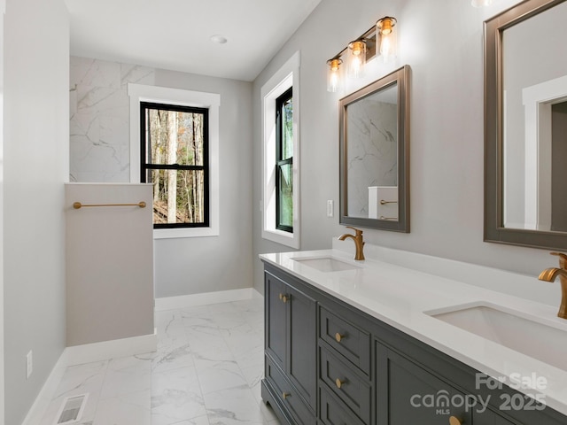 bathroom with vanity