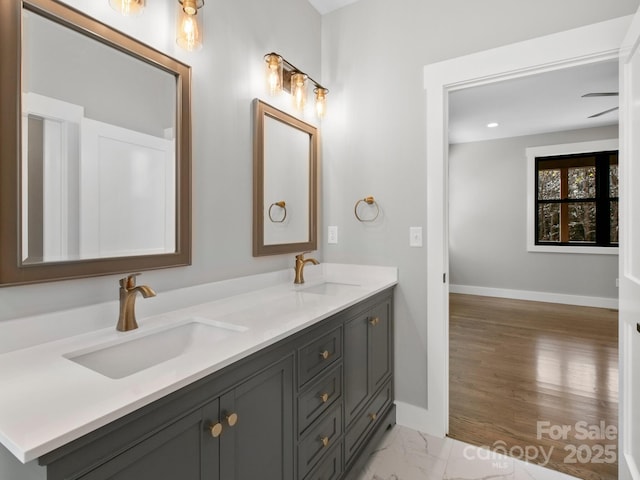 bathroom with vanity