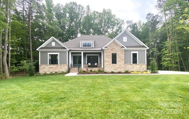 811 Irish Creek Dr Unit 1, Landis, NC 28088 - craftsman-style home featuring covered porch and a front lawn