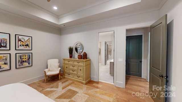 bedroom featuring light hardwood / wood-style floors