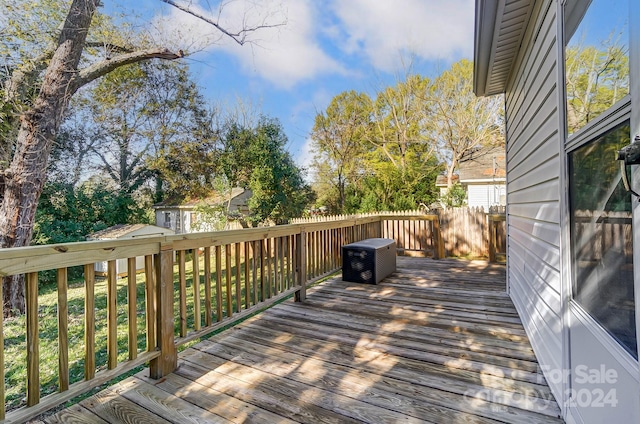 view of wooden deck