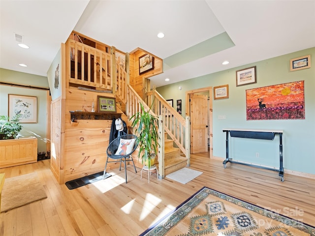 interior space with wood-type flooring