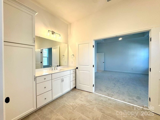 bathroom with vanity