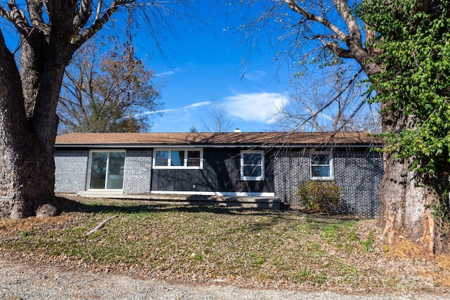 view of single story home