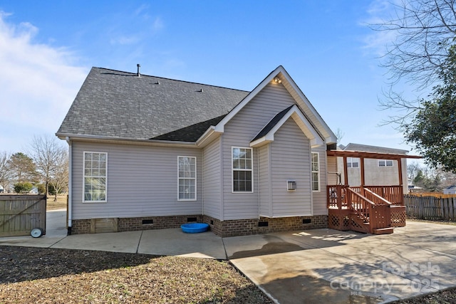 back of house featuring a patio area