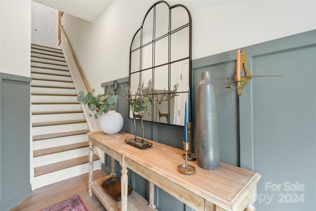 interior space with wood-type flooring