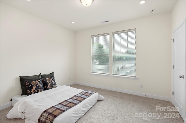 view of carpeted bedroom