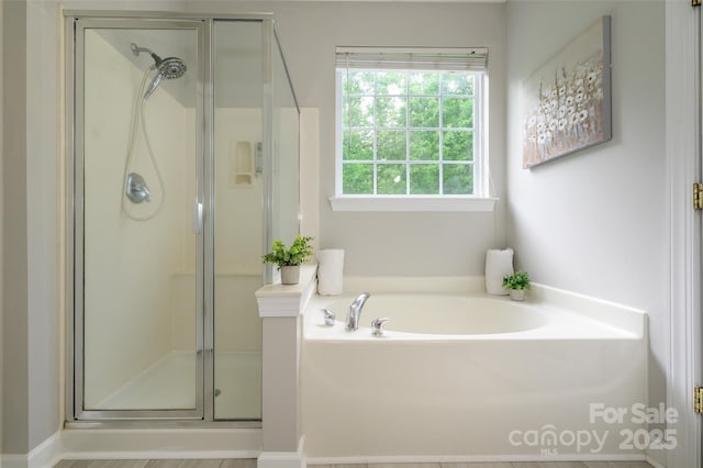 9618 Belloak Ln, Waxhaw, NC 28173 - bathroom featuring a shower stall and a bath