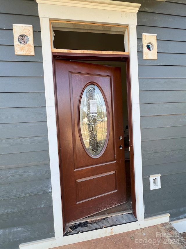 view of doorway to property