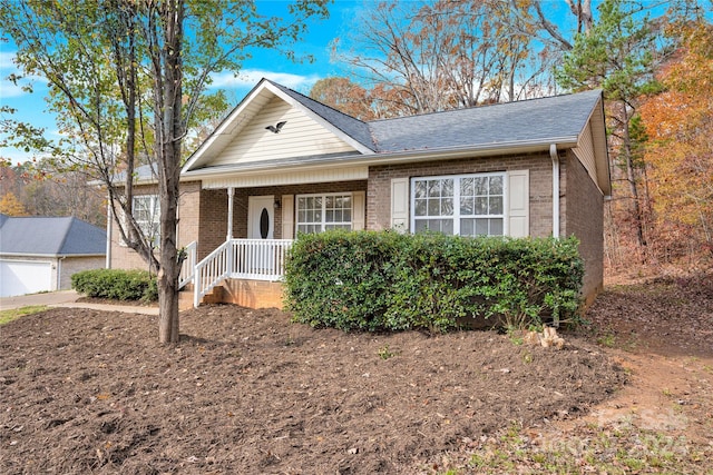 view of front of home featuring covered porch