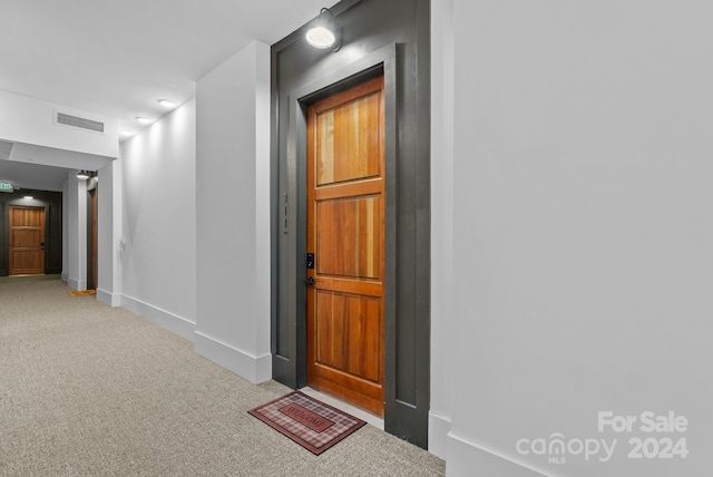 corridor featuring carpet floors