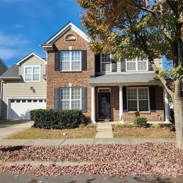 view of front facade with a garage