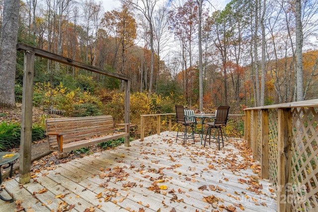 view of wooden deck