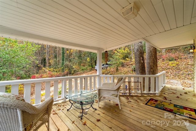 view of wooden deck